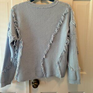 1.State Cashmere Blue Fringe Sweater - Nordstrom